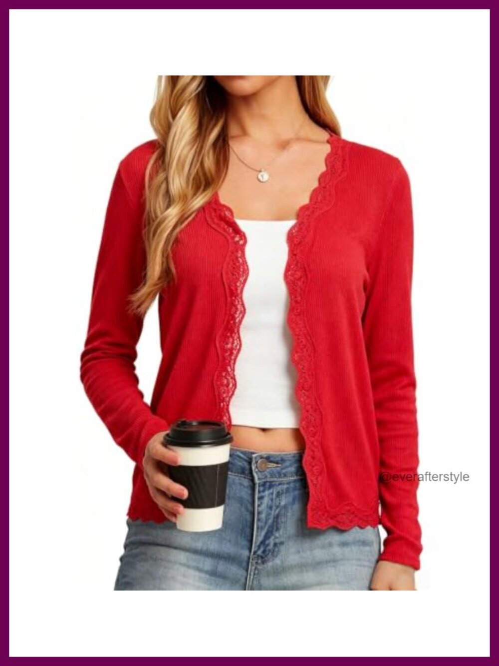Lace Cardigan Sweater Button Down V Neck Cropped Lightweight Women